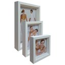 Ver imagem 2 de Kit 3 Porta Retrato Vertical Foto Moldura Luxo:Moldura Branca com Acrílico
