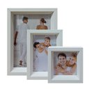 Ver imagem 1 de Kit 3 Porta Retrato Vertical Foto Moldura Luxo:Moldura Branca com Acrílico