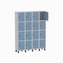 Ver imagem 3 de Armário Locker Guarda Volume Aço Light 16 Portas 138x179,5cm