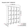 Armário Locker Guarda Volume Aço Light 16 portas 138x179,5cm - 4