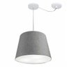 Pendente Cone Com Desvio Rustico Cinza MJ-4276 Para Mesa de Jantar e Estar - 1