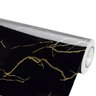 Papel de Parede Mármore Luna Imperial Preto Dourado Vinil Adesivo Impermeável Pia Box Mesa Banheiro - 3