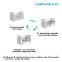 Ver imagem 6 de Quarto de Bebê Cômoda 1 Porta com Janelas e Berço Americano Nina 100% MDF Espresso Móveis Branco/Brilho