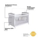 Ver imagem 5 de Quarto de Bebê Cômoda 1 Porta com Janelas e Berço Americano Nina 100% MDF Espresso Móveis Branco/Brilho