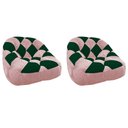 Ver imagem 1 de Kit 02 Poltrona Paloma Escritório Sala Pé Plástico Suede Rosa Bebê e Suede Verde - Dominic Decor