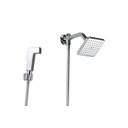 Ver imagem 1 de Ducha Chuveiro Flatt Quadrado Abs 10x10 Cm C/ Chuveirinho de Mão