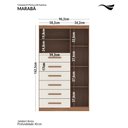 Ver imagem 2 de Cômoda Multiuso 1 Porta 6 Gavetas Maraba 1.6 Jatoba Areia Santos Andirá