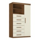 Ver imagem 4 de Cômoda Multiuso 1 Porta 6 Gavetas Maraba 1.6 Jatoba Areia Santos Andirá