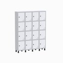 Ver imagem 1 de Armário Locker Guarda Volume Aço Light 16 Portas 138x179,5cm Verde/Cinza