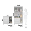 Ver imagem 4 de Quarto Infantil com Guarda Roupa 3 Portas e Cômoda 1 Porta com Janelas Mimo 100% Mdf Espresso Móveis