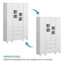 Ver imagem 5 de Quarto Infantil com Guarda Roupa 4 Portas e Cômoda 1 Porta com Janelas Mimo 100% Mdf Espresso Móveis