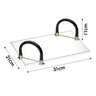Bandeja de Acrílico Hara Kira com 2 Alças 31x21x11 Cm:alça Cor Preta - 2