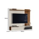 Ver imagem 3 de Home Suspenso Vegas 1,60m Tvs 65'' Nichos Painel Lateral Ripado com Porta Basculante - Perola