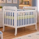 Ver imagem 5 de Berço Americano Lila com Colchão e Guarda Roupa Infantil Vittoria Branco 6 Portas - Móveis