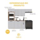 Ver imagem 5 de Armário de Cozinha Modulada Compacta Fidelitá Nara 100% MDF 4 Peças 270cm 12 Portas 2 Gavetas sem