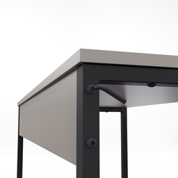 Mesa Home Office - Metalon Preto Moca - 6