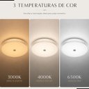 Ver imagem 3 de Plafon Safira 50cm Led 40w Multitemperatura 3000k 4000k 6500k Bivolt 3000lm Luminária Moderna