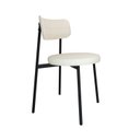 Ver imagem 1 de Cadeira Kyta Fixa com 4 Pés 50 x 44,7 x 83,8 cm com 1 Unidade Branco/Palha/Preto