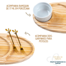 Kit Petisqueira Madeira Oval com Garfinhos e Ramequim - 4