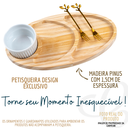 Ver imagem 5 de Kit Petisqueira Madeira Oval com Garfinhos e Ramequim
