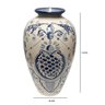 Vaso Ceramica Pintado a Mao Arabesco Abacaxi Luiz Salvador - 3