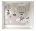 Ver imagem 1 de Papel de parede balãozinho menina infantil para quarto de bebê M² PP67