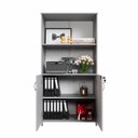 Ver mais imagens de Armário Estante New City 2 Portas 80 cm Cinza Cristal Gebb Work