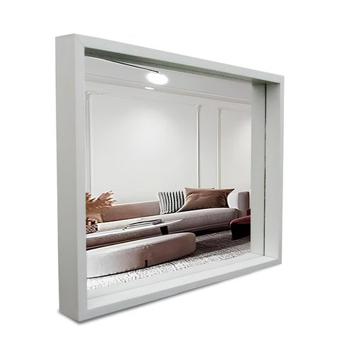 Espelho Decorativo com Moldura Moderna Tacolado Branca 30 X 50cm
