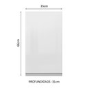 Ver imagem 3 de Armário de Cozinha Aéreo 100% MDF 35 cm 1 Porta Branco Brilho Acordes Madesa