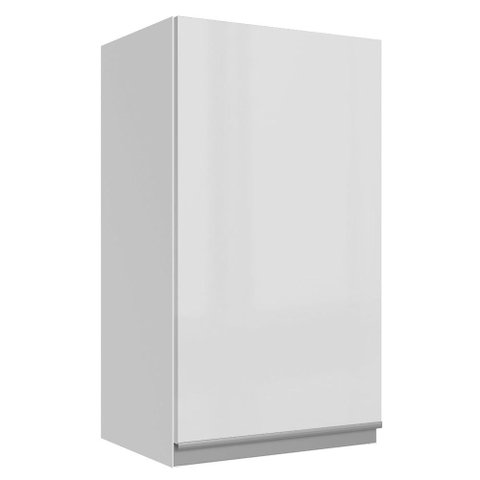 Armário de Cozinha Aéreo 100% MDF 35 cm 1 Porta Branco Brilho Acordes Madesa