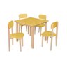 Conjunto Mesa e Cadeiras Colorê Infantil para Desenho Lazer:amarelo - 2