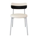Ver imagem 6 de Cadeira Kyta Fixa com 4 Pés 50 x 44,7 x 83,8 cm com 2 Unidades Branco/Palha/Preto