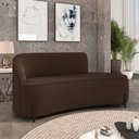 Ver imagem 2 de Sofá 3 Lugares Orgânico 180cm Pé Ferro Preto Morgan Suede Marrom D03 - D’Rossi