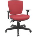 Ver imagem 3 de Kit 3 Cadeiras de Escritório Executiva Office Giratória Preto Baixa Flexi P03 Vinil Vermelho - Lyam
