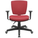 Ver imagem 5 de Kit 3 Cadeiras de Escritório Executiva Office Giratória Preto Baixa Flexi P03 Vinil Vermelho - Lyam