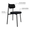 Ver imagem 5 de Cadeira Kyta Fixa com 4 Pés 50 X 44,7 X 83,8 Cm com 4 Unidades