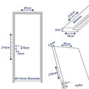 Ver imagem 2 de Kit Porta de Madeira 210x82cm Batente 18cm Lisa Primer Uniportas Abertura Direita
