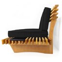 Ver imagem 2 de Sofá 2 Lugares Xangai Madeira Nobre Preto Sala Moderna