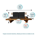 Ver imagem 4 de Sofá 2 Lugares Xangai Madeira Nobre Preto Sala Moderna