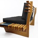 Ver imagem 5 de Sofá 2 Lugares Xangai Madeira Nobre Preto Sala Moderna