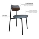 Ver imagem 5 de Cadeira Kyta Fixa com 4 Pés 50 X 44,7 X 83,8 Cm com 4 Unidades