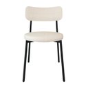 Ver imagem 6 de Cadeira Kyta Fixa com 4 Pés 50 x 44,7 x 83,8 cm com 4 Unidades Branco/Palha/Preto