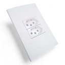 Ver imagem 2 de Espelho 4x2 Conjunto 2 Tomadas 10a ou 20a Margirius