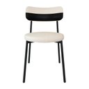 Ver imagem 6 de Cadeira Kyta Fixa com 4 Pés 50 x 44,7 x 83,8 cm com 4 Unidades Branco/Palha/Preto
