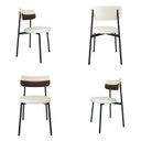 Ver imagem 1 de Cadeira Kyta Fixa com 4 Pés 50 x 44,7 x 83,8 cm com 4 Unidades Branco/Palha/Whisky/Preto