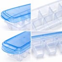 Ver imagem 4 de Forma de Gelo com Tampa Rígida 14 Cubos para Freezer Bebidas Drinks Sucos e Papinhas
