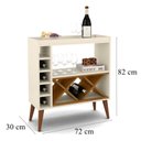 Ver imagem 1 de Aparador Adega Malibu Estilo Retro Pés Palito - Diversas Cores: Off White/Freijo