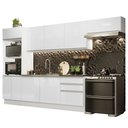 Ver imagem 2 de Cozinha Completa 100% MDF Madesa Acordes 330006 com Armário e Balcão Frentes Branco Brilho Cor:Branc