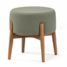 Puff Dual Assento em Linho Premium Palha com Pés Sofisticação e Conforto:verde - 5