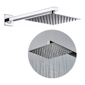 Ducha Chuveiro 20x20 Slim Cromado Luxo Metal Braço 40cm Solar Gás - Brinovar